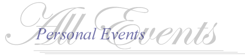 All Events Planning Services- Personal Events
